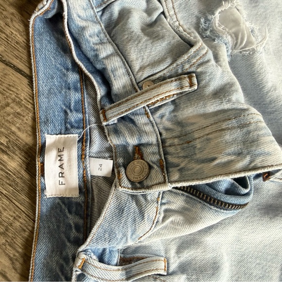 Frame Denim Light Blue Ripped Jeans - Picture 2 of 5